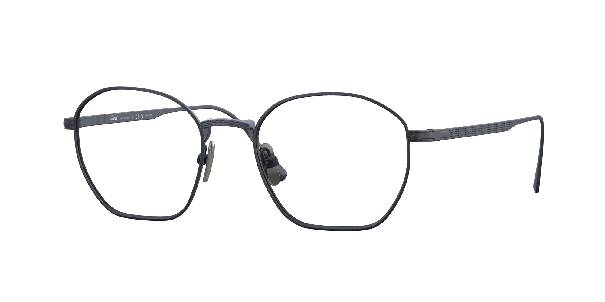 Persol Unisex Persol PO5004VT 8002 Montature da vista Titanio Blu Geometrica