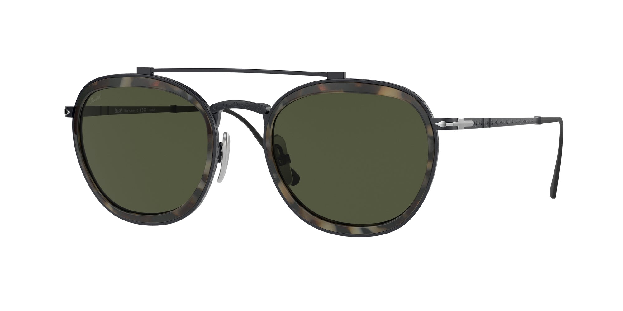 Persol Unisex Persol PO5008ST 801531 Occhiali da sole Titanio Nero Verde Pantos Normale