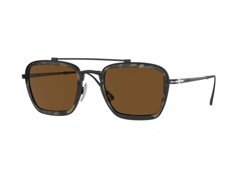 Persol Unisex Persol PO5012ST 801557 Occhiali da sole Titanio Nero Marrone Squadrata Polarizzata Persol Unisex Persol PO5012ST 801557 Occhiali da sole Titanio Nero Marrone Squadrata Polarizzata