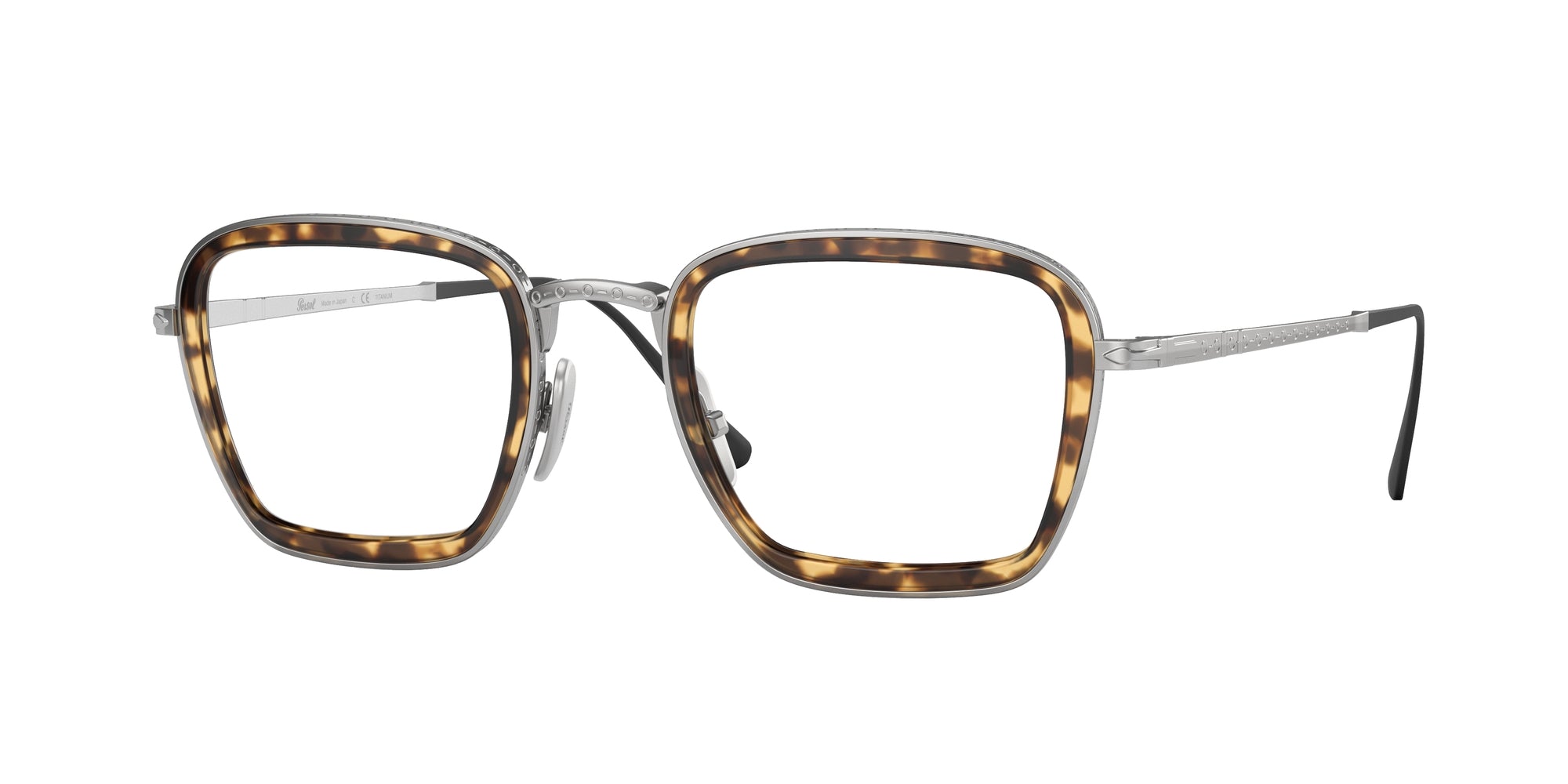 Persol Unisex Persol PO5013VT 8014 Montature da vista Titanio Argento Squadrata