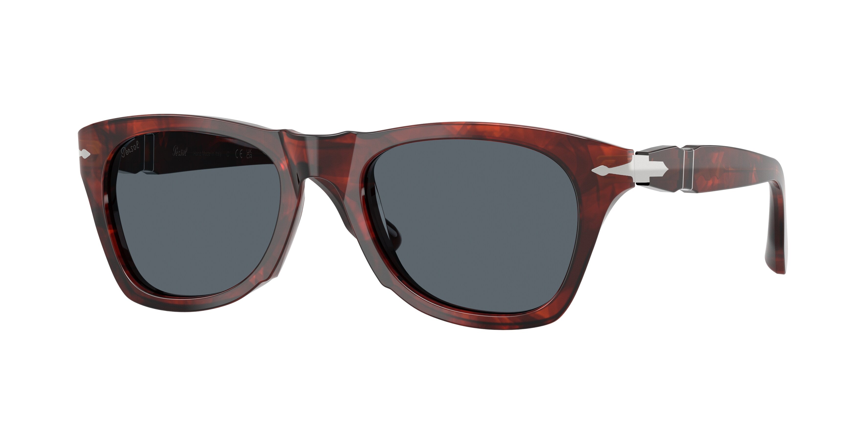 Persol Unisex Persol PO8001S 1242R5 Occhiali da sole Acetato Tartaruga Blu Pantos Normale