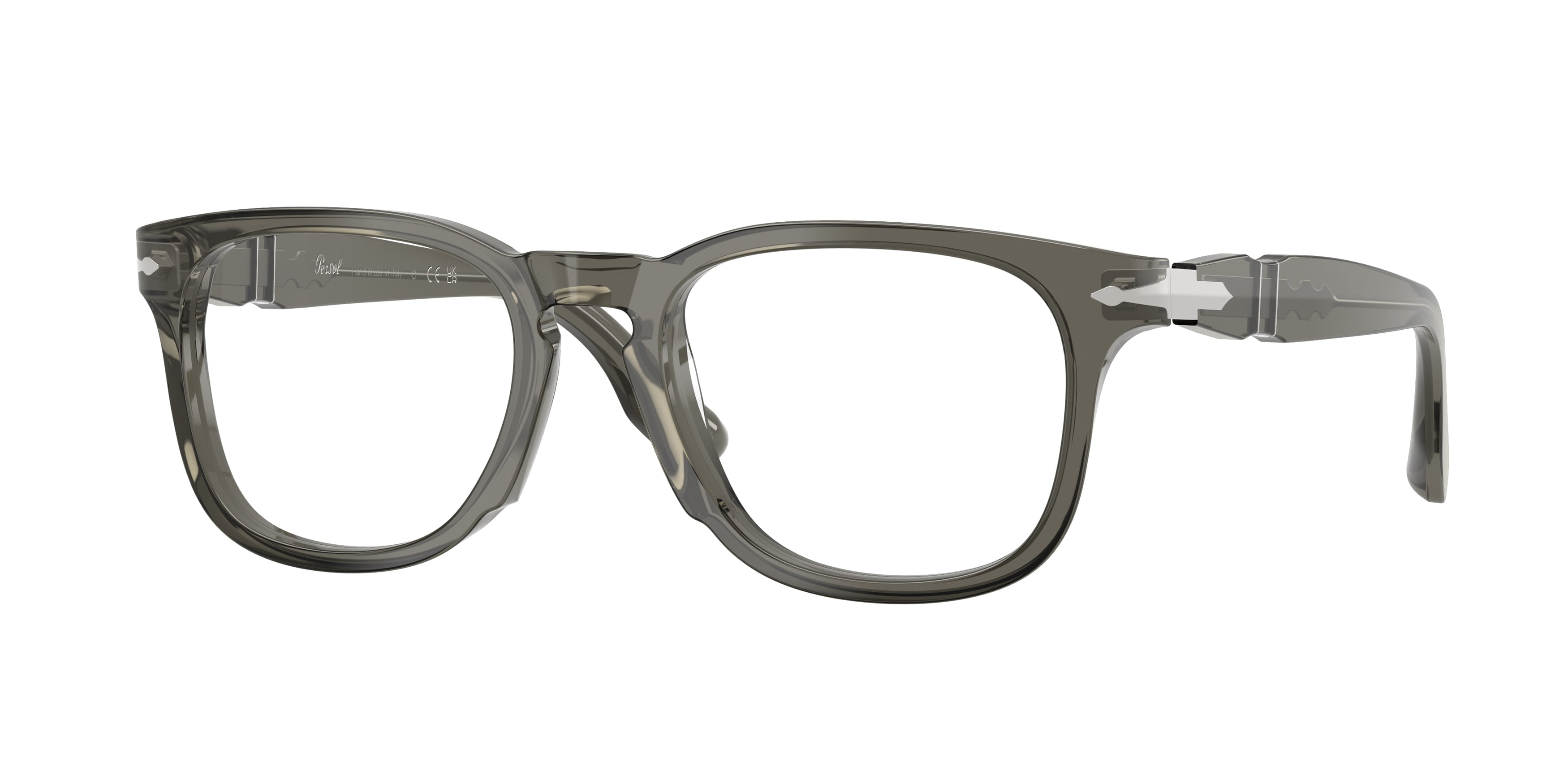 Persol Unisex Persol PO8003V 1103 Montature da vista Acetato Grigio Trasparente Pantos Normale