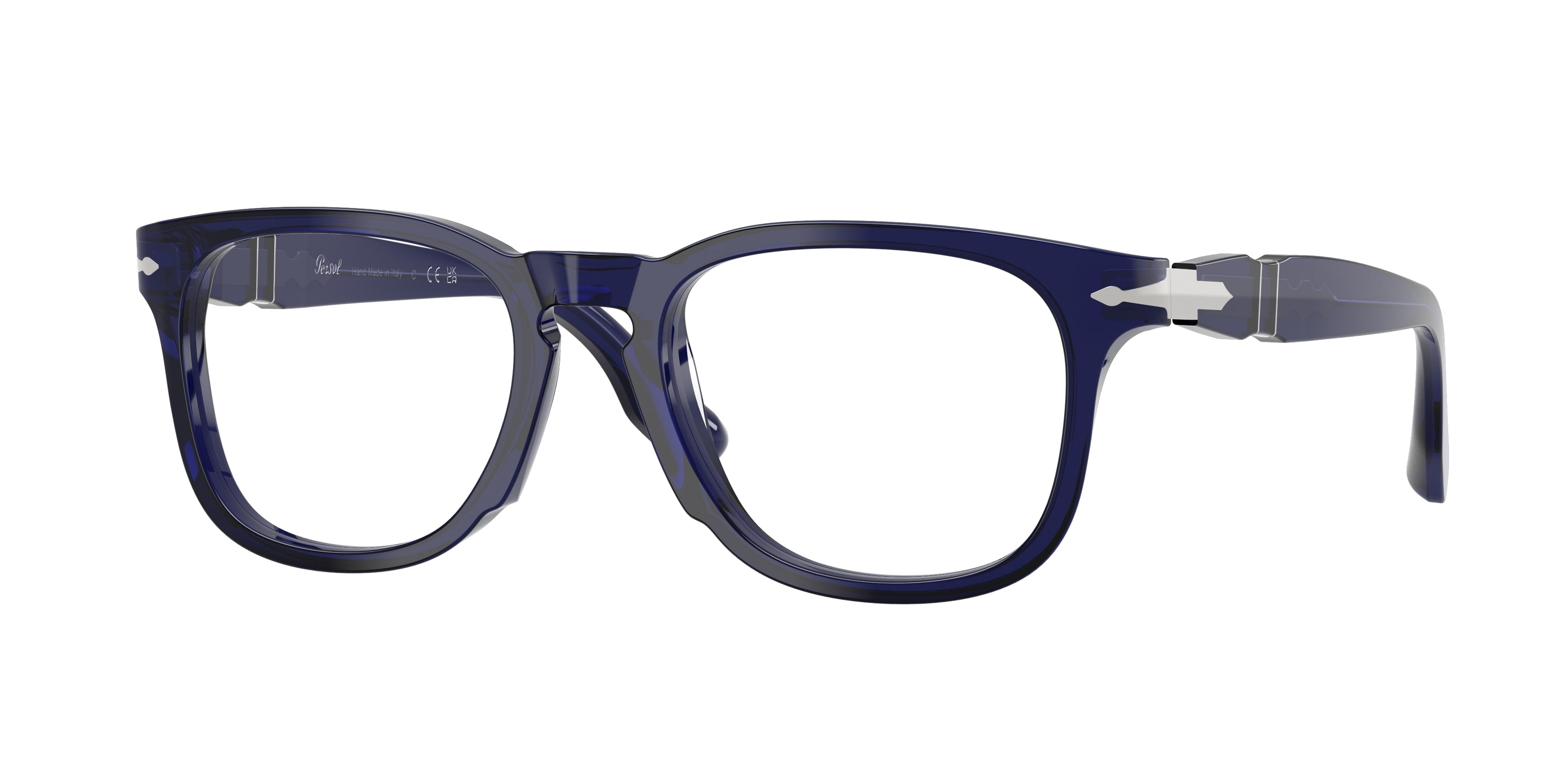 Persol Unisex Persol PO8003V 181 Montature da vista Acetato Blu Trasparente Pantos Normale