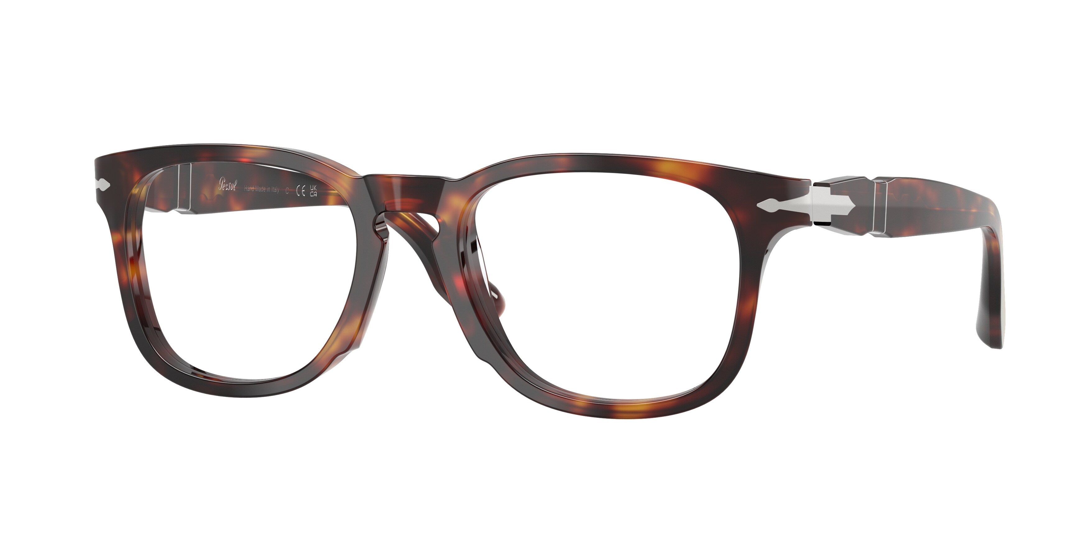 Persol Unisex Persol PO8003V 24 Montature da vista Acetato Tartaruga Trasparente Pantos Normale