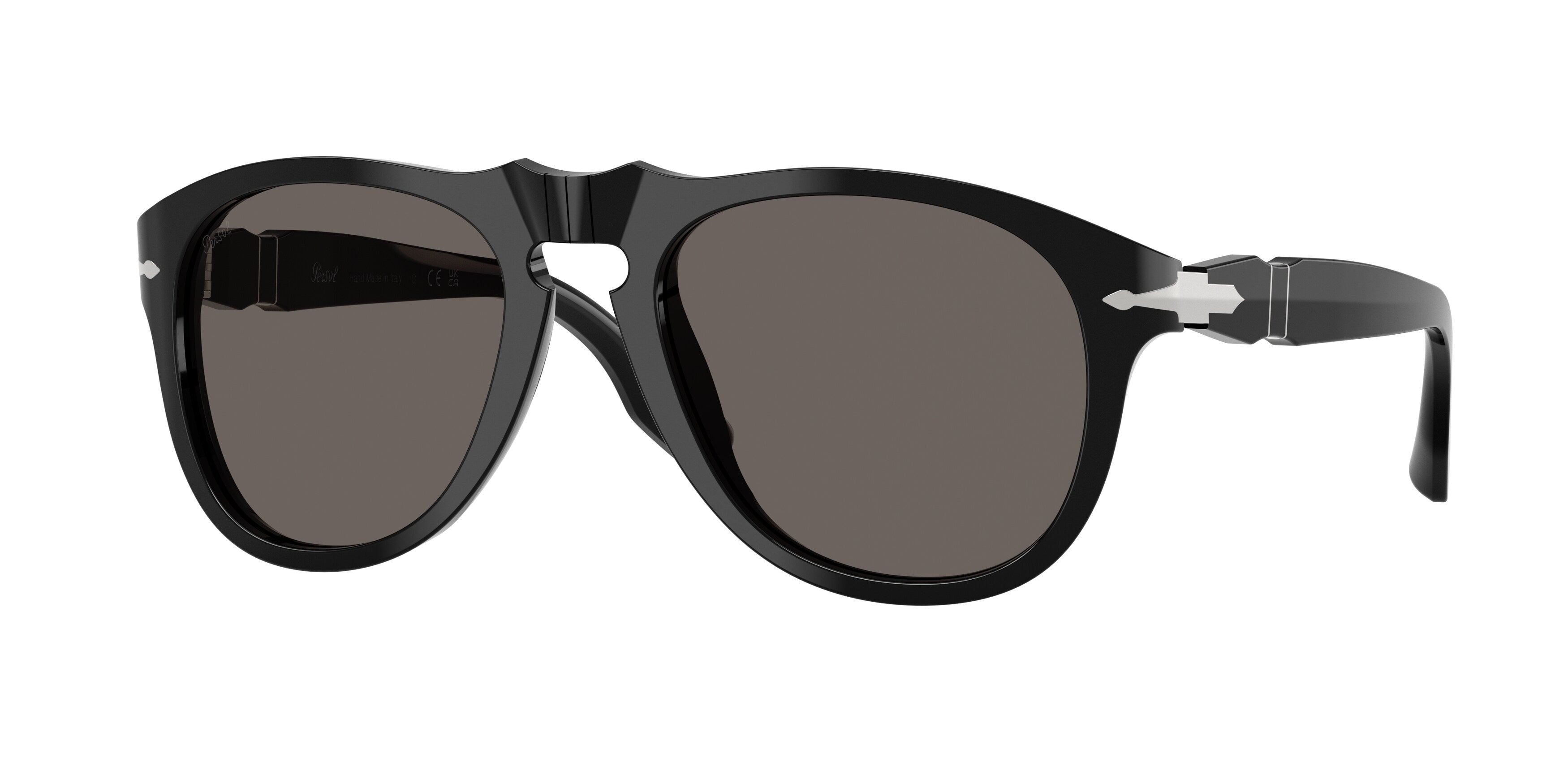 Persol Unisex Persol PO8649SM 95/B1 Occhiali da sole Acetato Nero Grigio Pilot Normale Persol Unisex Persol PO8649SM 95/B1 Occhiali da sole Acetato Nero Grigio Pilot Normale