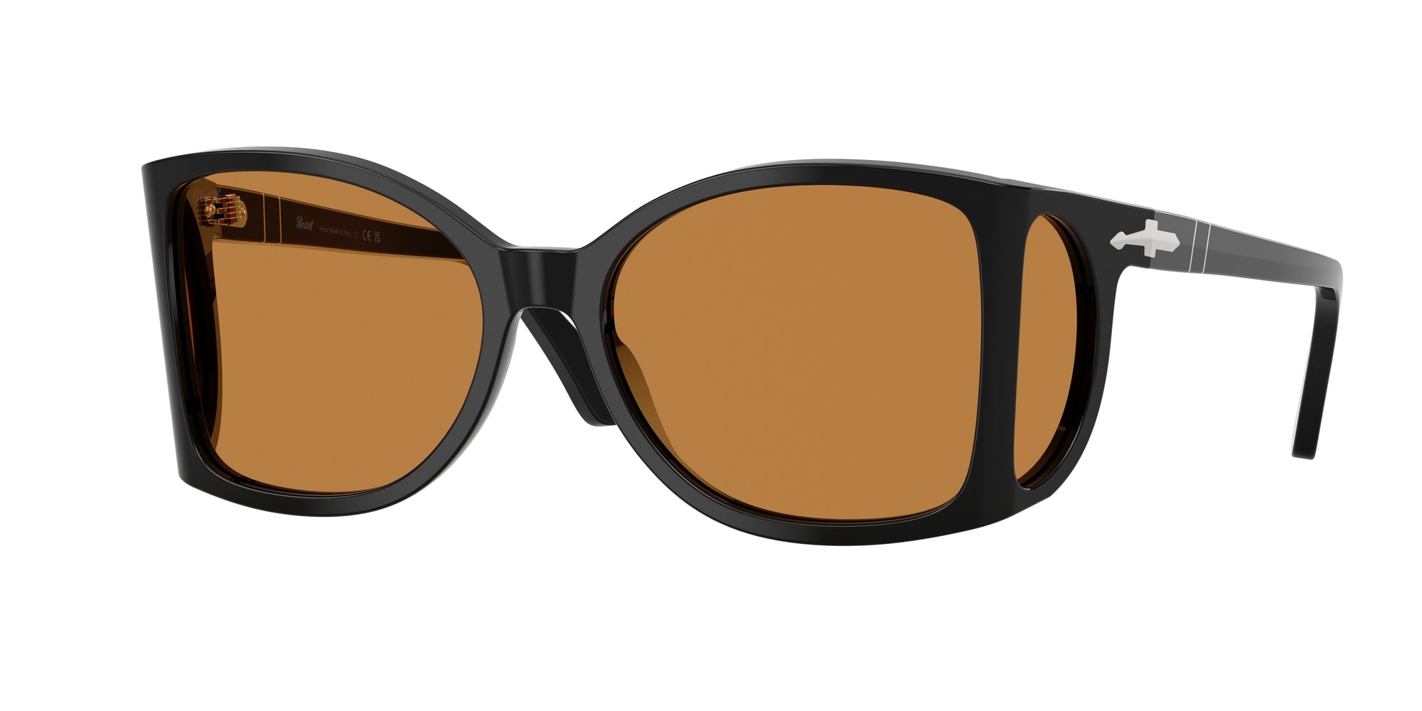 Persol Uomo Persol PO0005 95/53 Occhiali da sole Acetato Nero Giallo Squadrata Normale Persol Uomo Persol PO0005 95/53 Occhiali da sole Acetato Nero Giallo Squadrata Normale