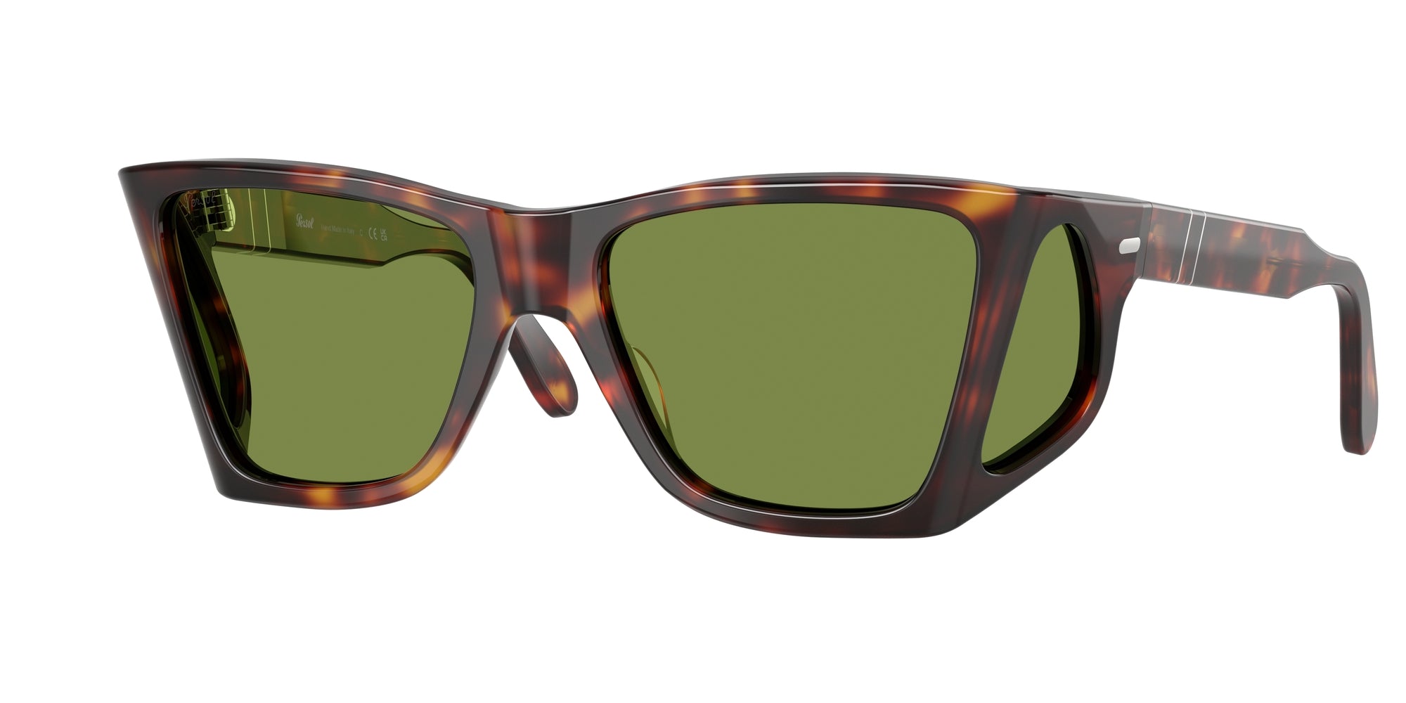 Persol Uomo Persol PO0009 24/4E Occhiali da sole Acetato Tartaruga Verde Squadrata Normale Persol Uomo Persol PO0009 24/4E Occhiali da sole Acetato Tartaruga Verde Squadrata Normale