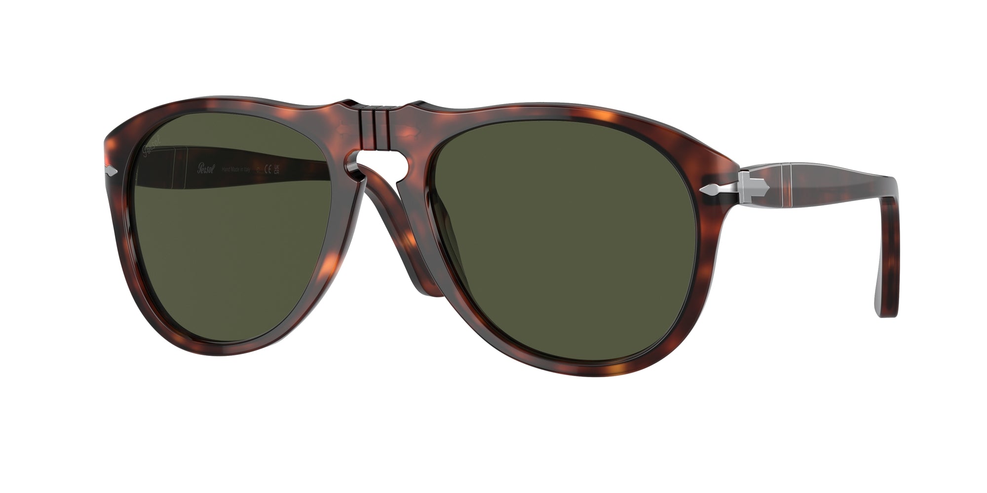 Persol Uomo Persol PO0649 24/31 Occhiali da sole Acetato Tartaruga Verde Pilot Normale Persol Uomo Persol PO0649 24/31 Occhiali da sole Acetato Tartaruga Verde Pilot Normale