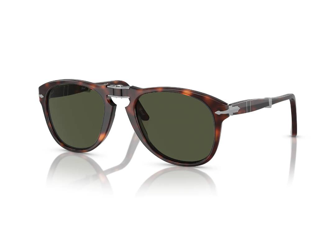 Persol Uomo Persol PO0714 FOLDING 24/31 Occhiali da sole Acetato Tartaruga Verde Pilot Normale Persol Uomo Persol PO0714 FOLDING 24/31 Occhiali da sole Acetato Tartaruga Verde Pilot Normale