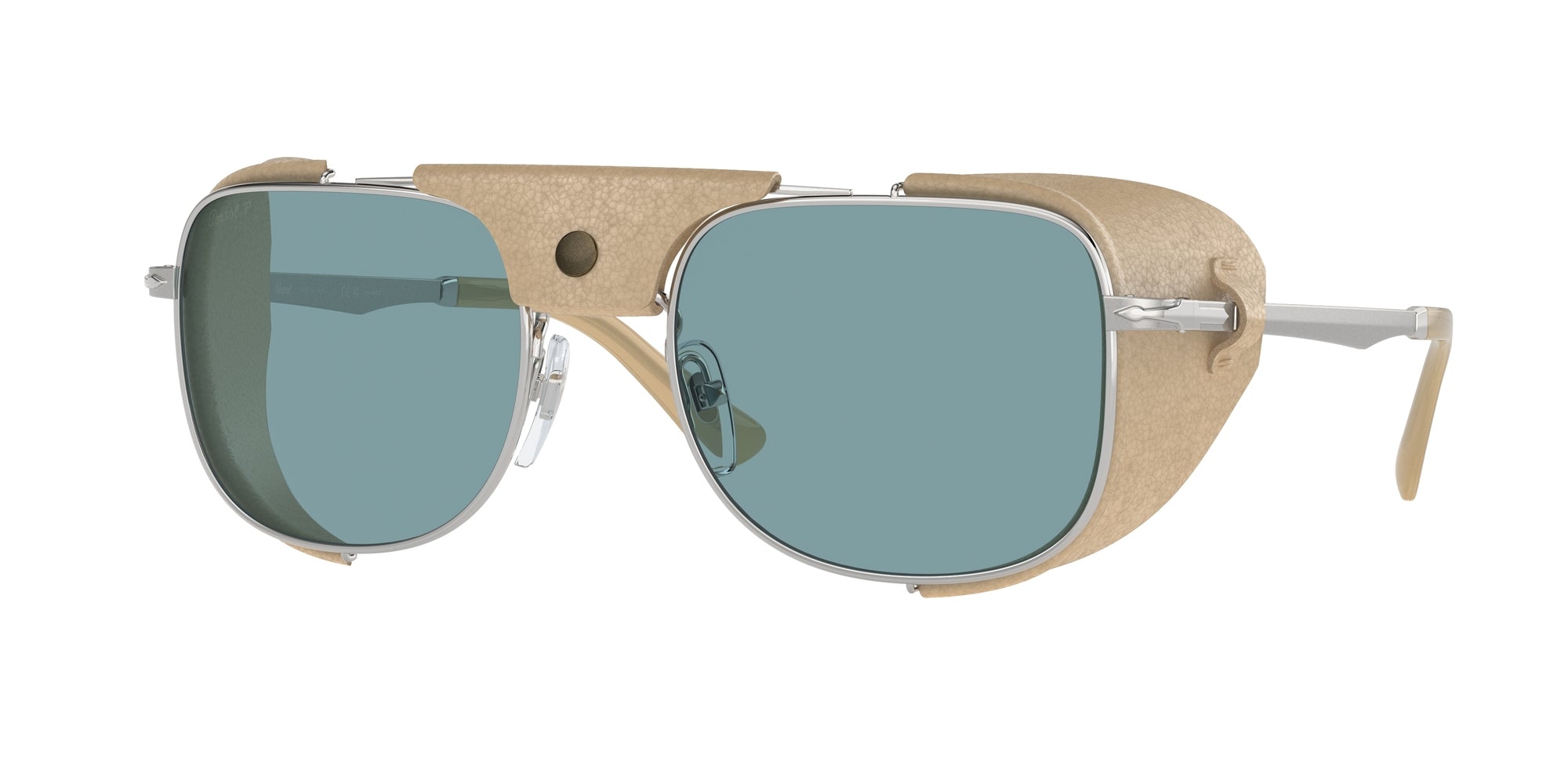 Persol Uomo Persol PO1013SZ 1155P1 Occhiali da sole Metallo Argento Blu Squadrata Polarizzata Persol Uomo Persol PO1013SZ 1155P1 Occhiali da sole Metallo Argento Blu Squadrata Polarizzata