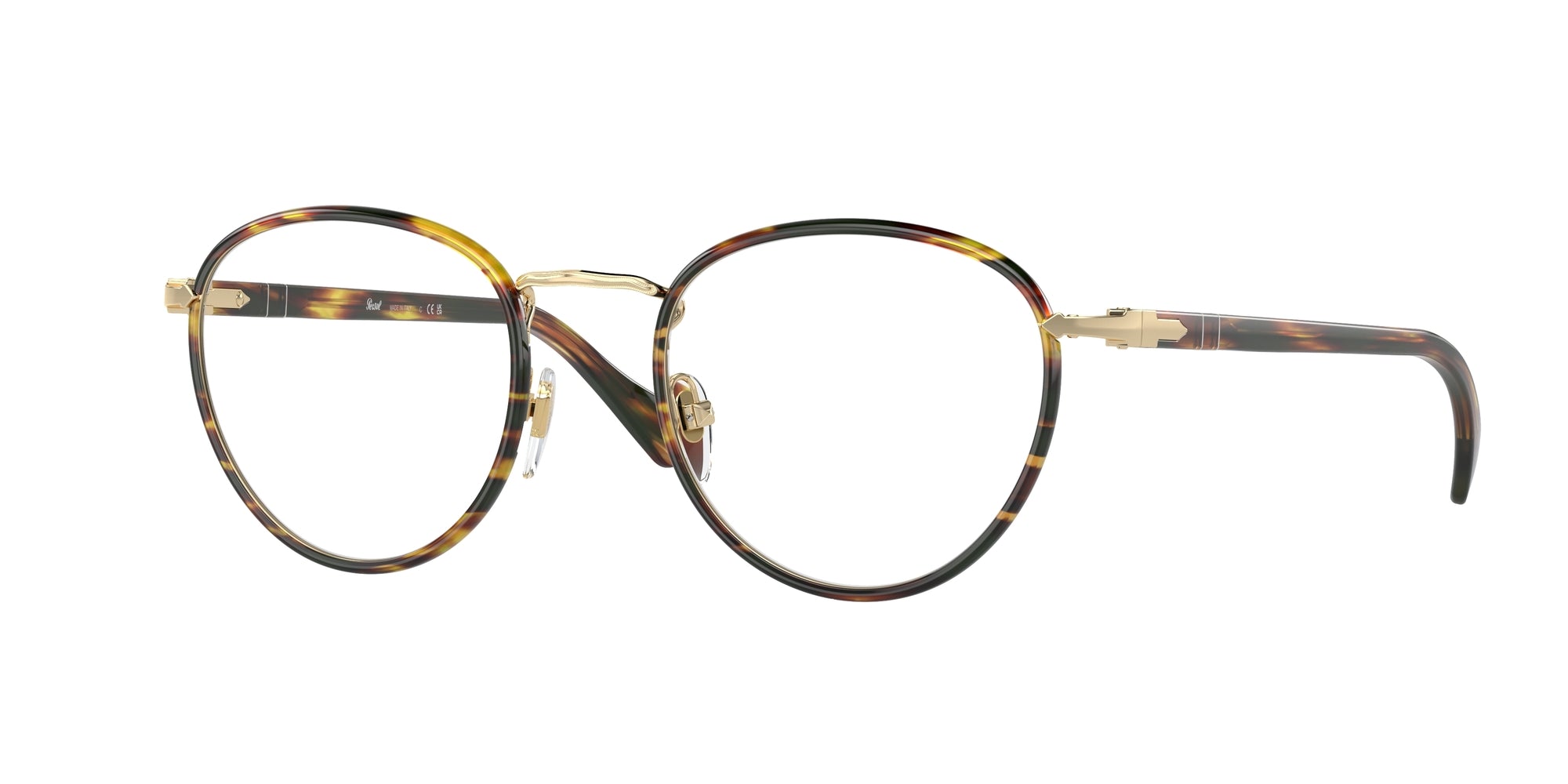 Persol Uomo Persol PO2410VJ 1098 Montature da vista Metallo Tartaruga Trasparente Pantos Normale