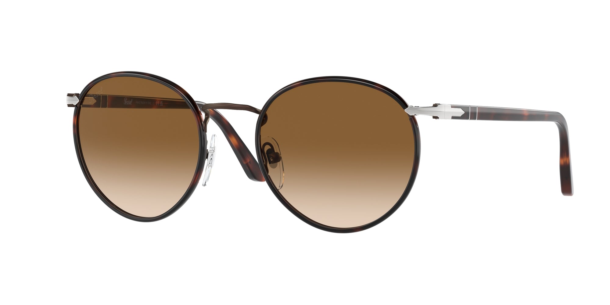 Persol Uomo Persol PO2422SJ 992/51 Occhiali da sole Metallo Marrone Marrone Pantos Normale Sfumato