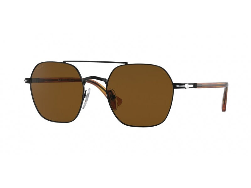 Persol Uomo Persol PO2483S 109157 Occhiali da sole Acciaio Nero Squadrata Polarizzata