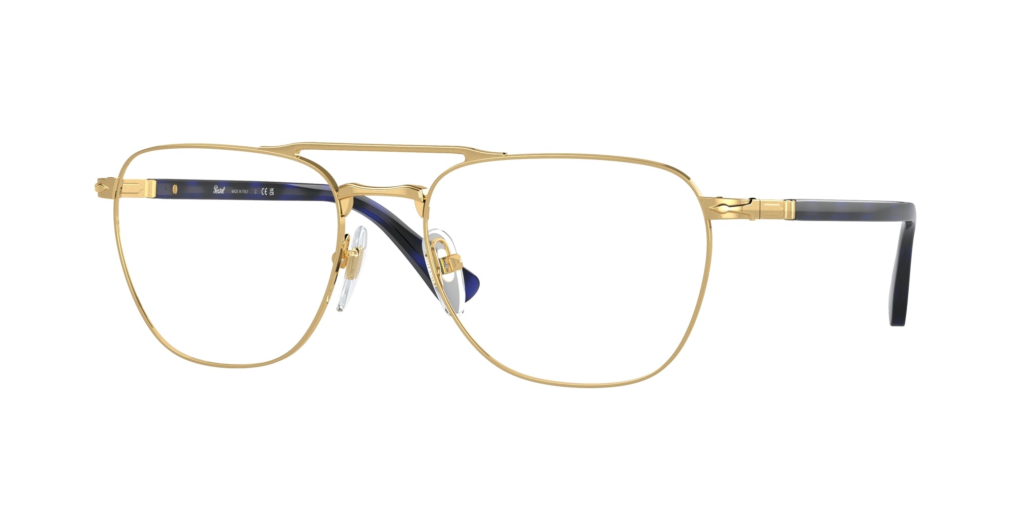 Persol Uomo Persol PO2494V 1141 Montature da vista Metallo Oro Squadrata