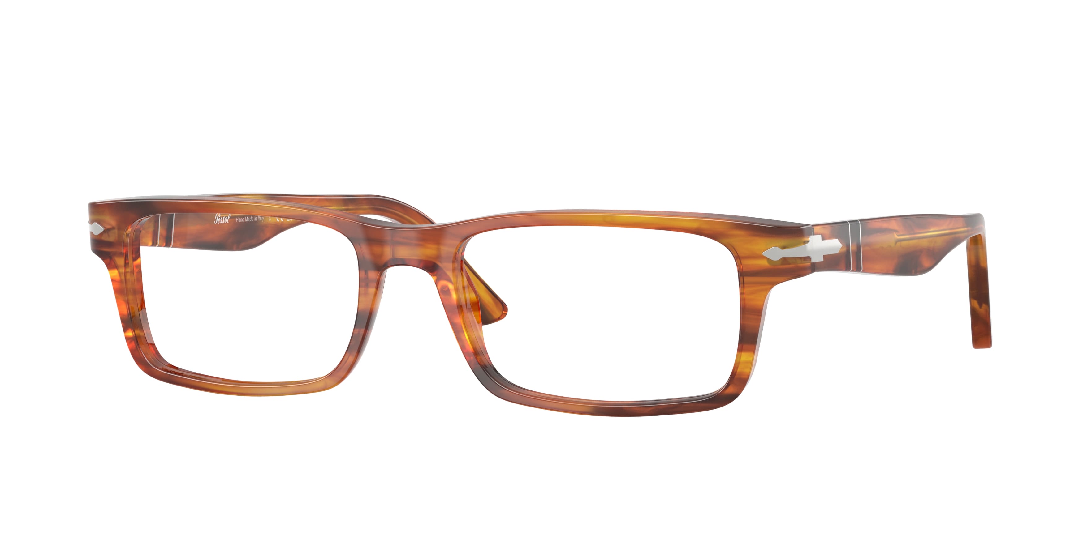 Persol Uomo Persol PO3050V 1157 Montature da vista Acetato Tartaruga Trasparente Squadrata Normale
