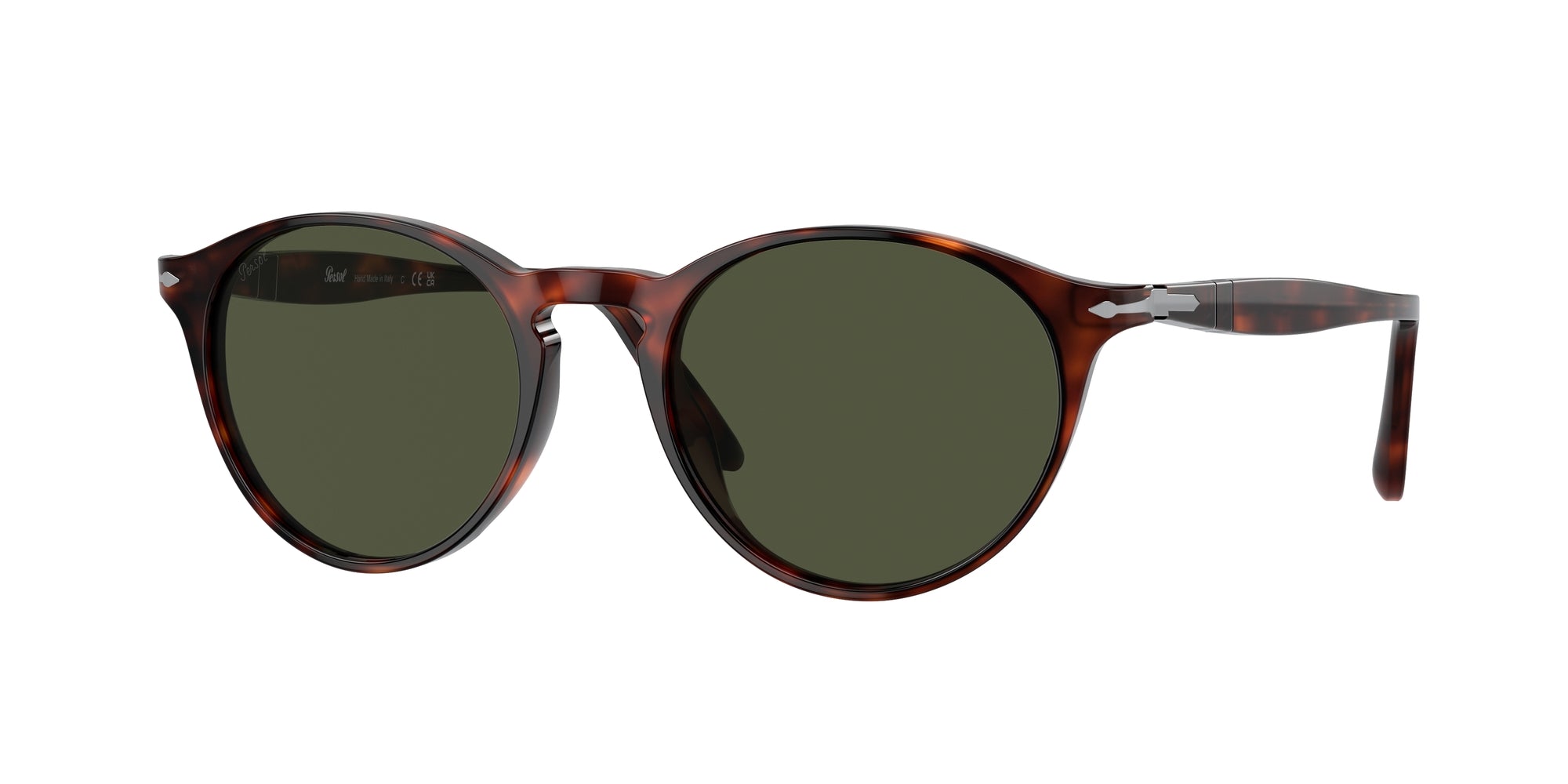 Persol Uomo Persol PO3092SM 901531 Occhiali da sole Acetato Tartaruga Verde Rotonda Normale Persol Uomo Persol PO3092SM 901531 Occhiali da sole Acetato Tartaruga Verde Rotonda Normale