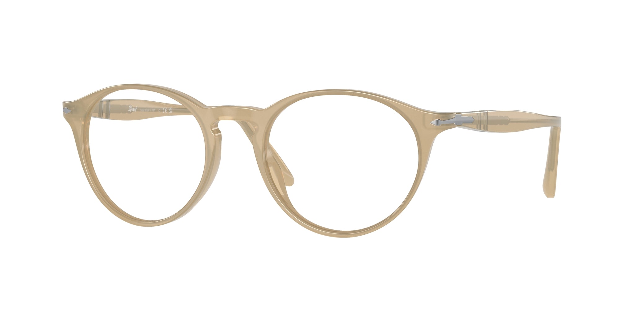 Persol Uomo Persol PO3092V 1169 Montature da vista Acetato Marrone Trasparente Pantos Normale