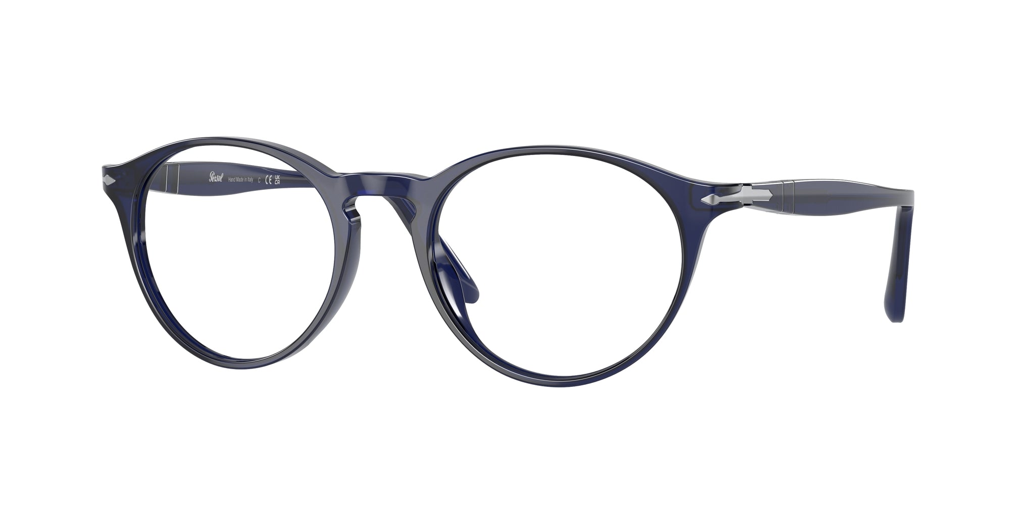Persol Uomo Persol PO3092V 9038 Montature da vista Acetato Blu Trasparente Pantos Normale Persol Uomo Persol PO3092V 9038 Montature da vista Acetato Blu Trasparente Pantos Normale