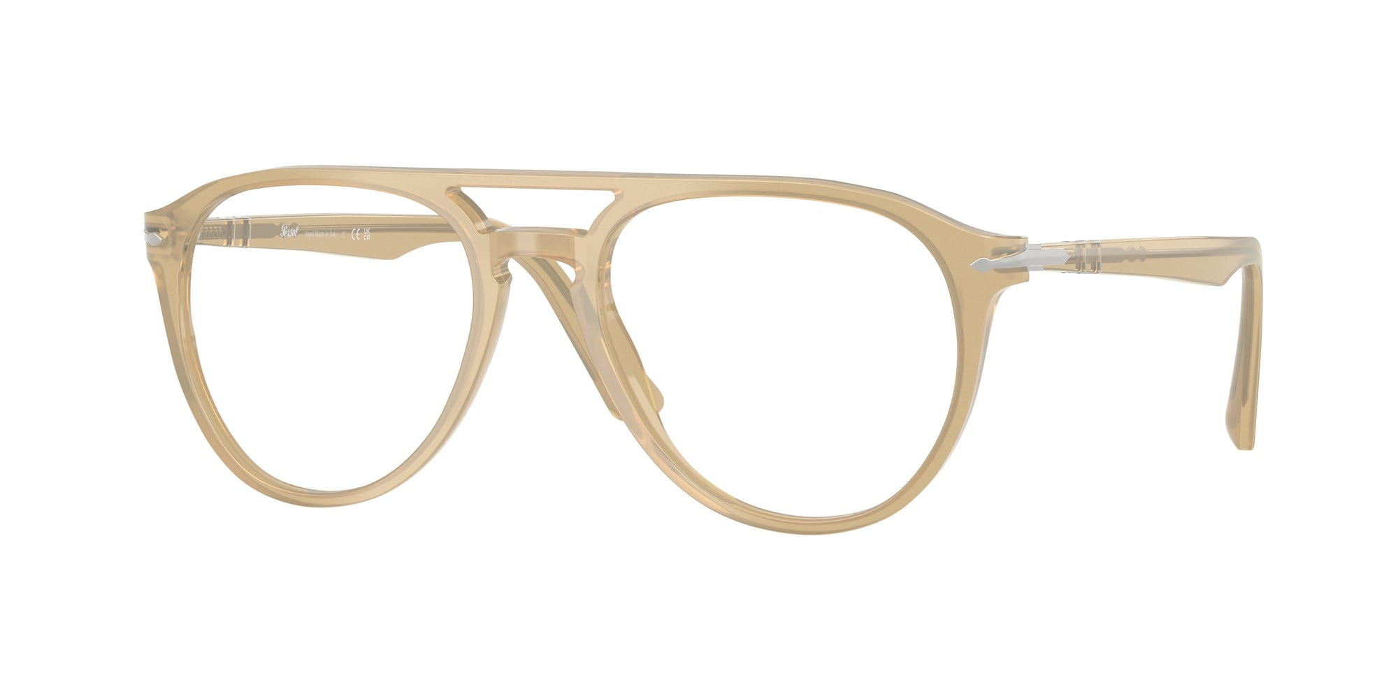 Persol Uomo Persol PO3160V 1169 Montature da vista Acetato Marrone Pilot Normale