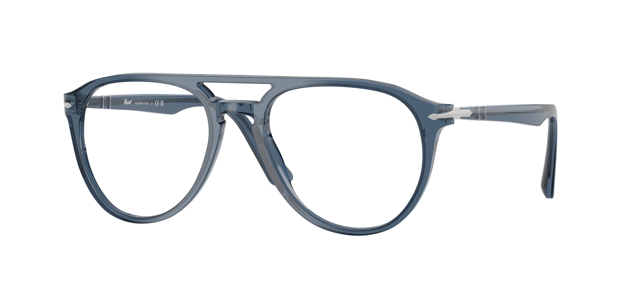 Persol Uomo Persol PO3160V 1197 Montature da vista Acetato Blu Pilot Normale