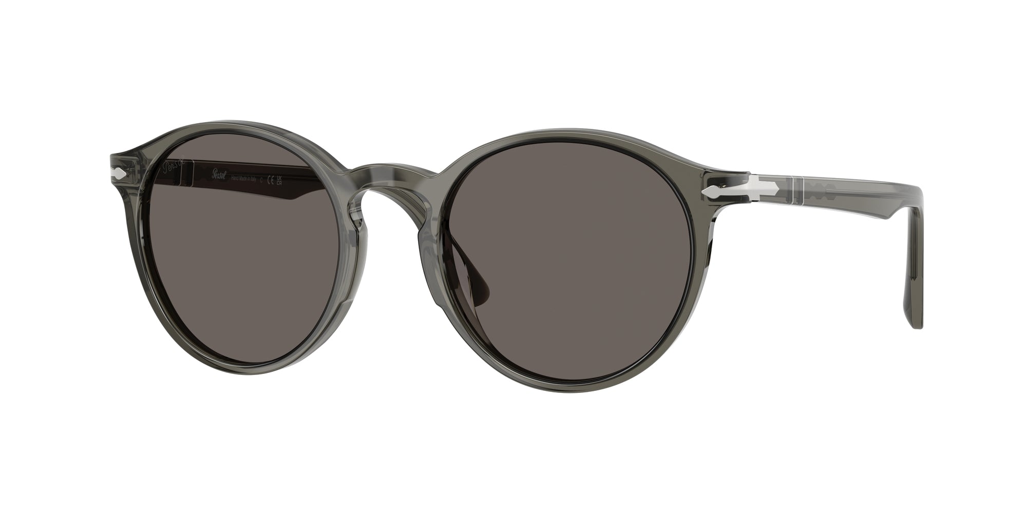 Persol Uomo Persol PO3171S 1103B1 Occhiali da sole Acetato Grigio Grigio Pantos Normale Persol Uomo Persol PO3171S 1103B1 Occhiali da sole Acetato Grigio Grigio Pantos Normale