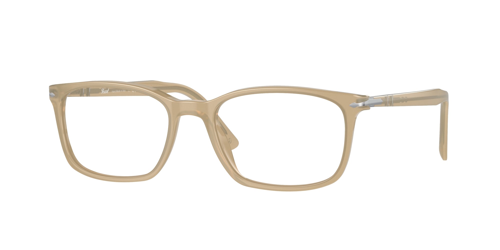 Persol Uomo Persol PO3189V 1169 Montature da vista Acetato Marrone Trasparente Squadrata Normale