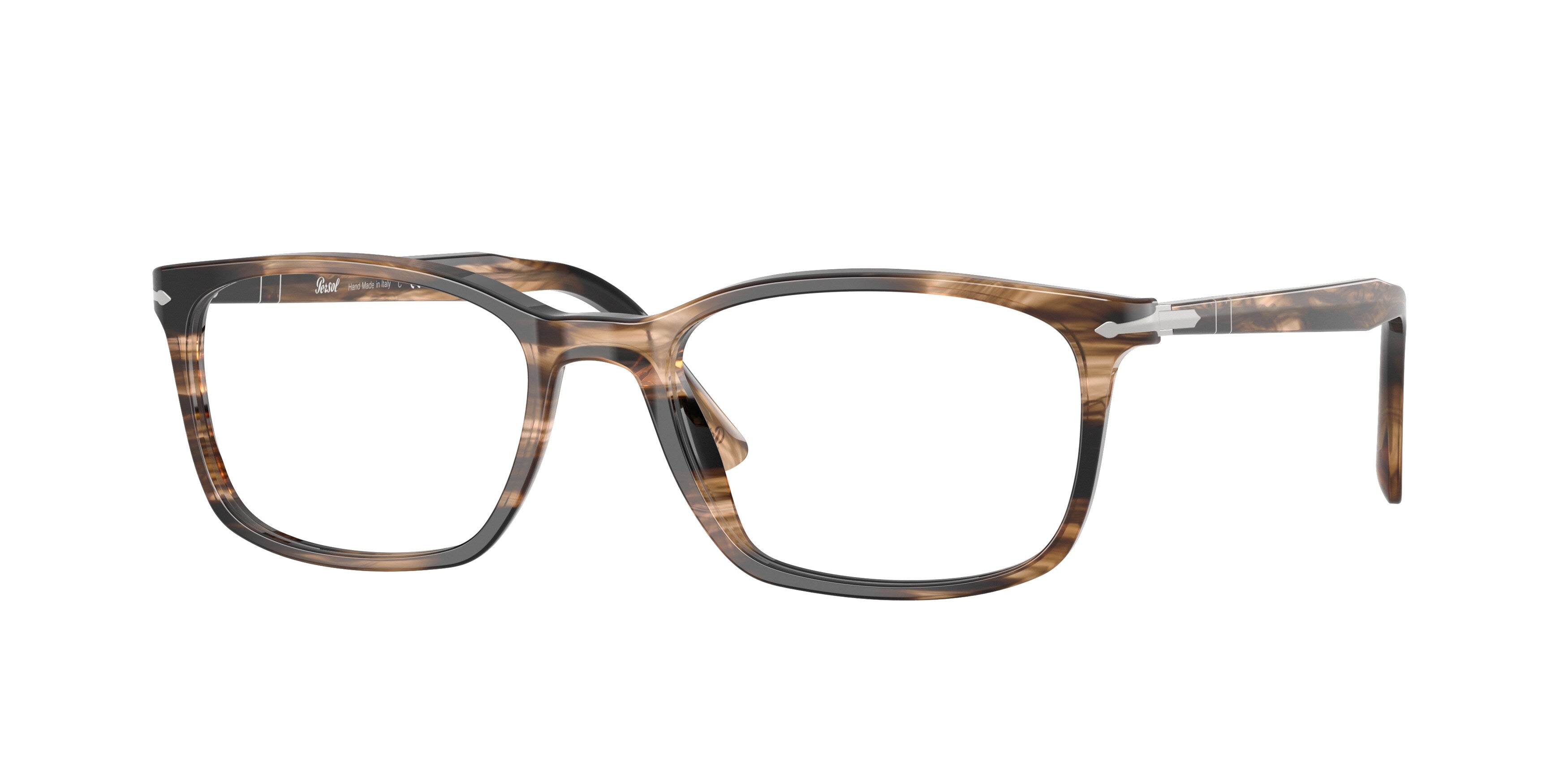 Persol Uomo Persol PO3189V 1236 Montature da vista Acetato Marrone Squadrata Normale Persol Uomo Persol PO3189V 1236 Montature da vista Acetato Marrone Squadrata Normale