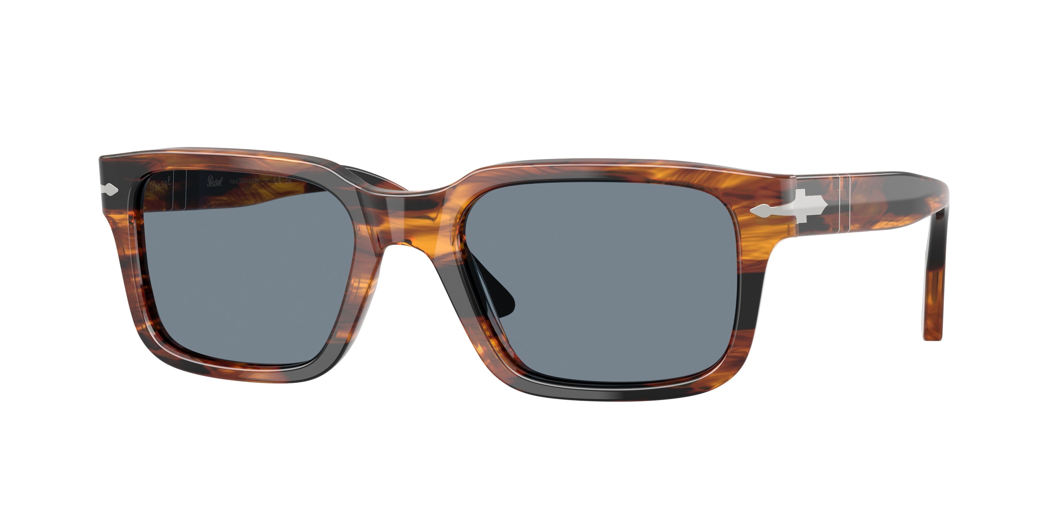 Persol Uomo Persol PO3272S 123556 Occhiali da sole Acetato Marrone Blu Squadrata Normale Persol Uomo Persol PO3272S 123556 Occhiali da sole Acetato Marrone Blu Squadrata Normale