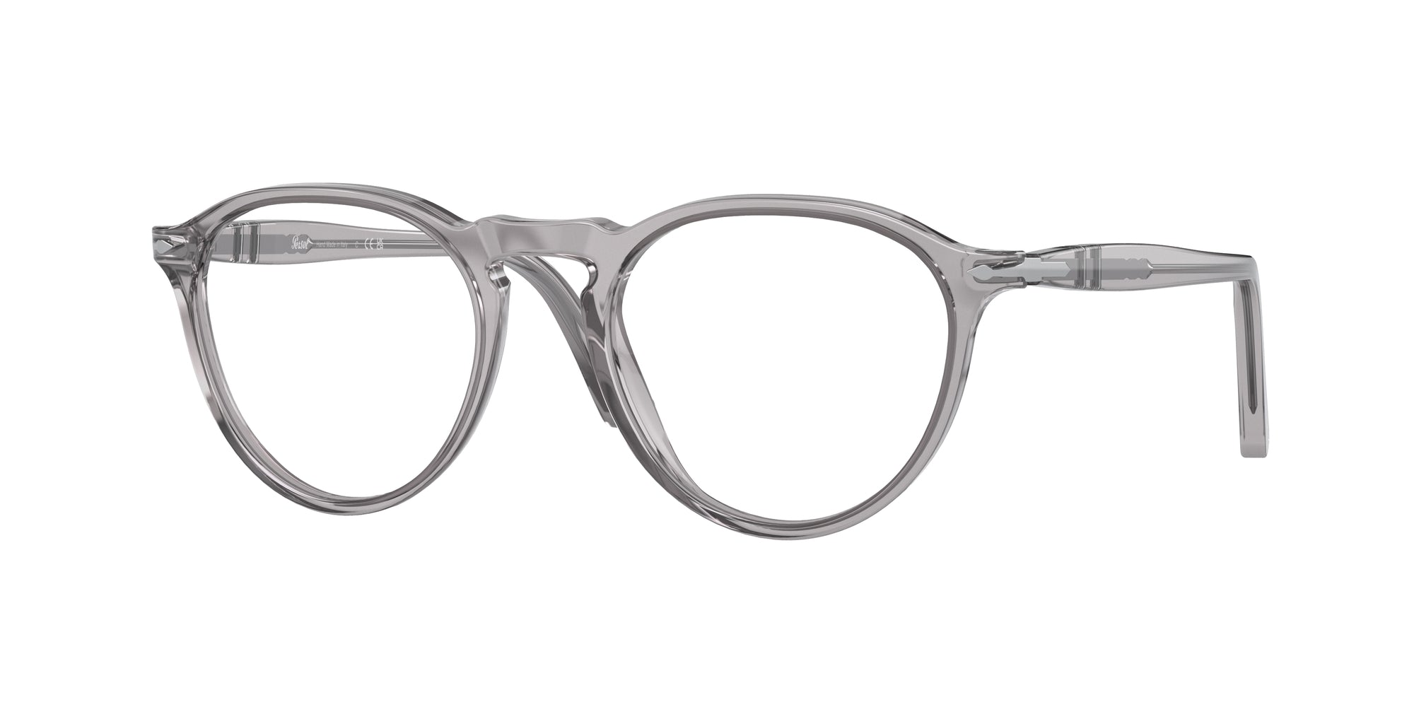 Persol Uomo Persol PO3286V 309 Montature da vista Acetato Grigio Trasparente Pantos Normale Persol Uomo Persol PO3286V 309 Montature da vista Acetato Grigio Trasparente Pantos Normale