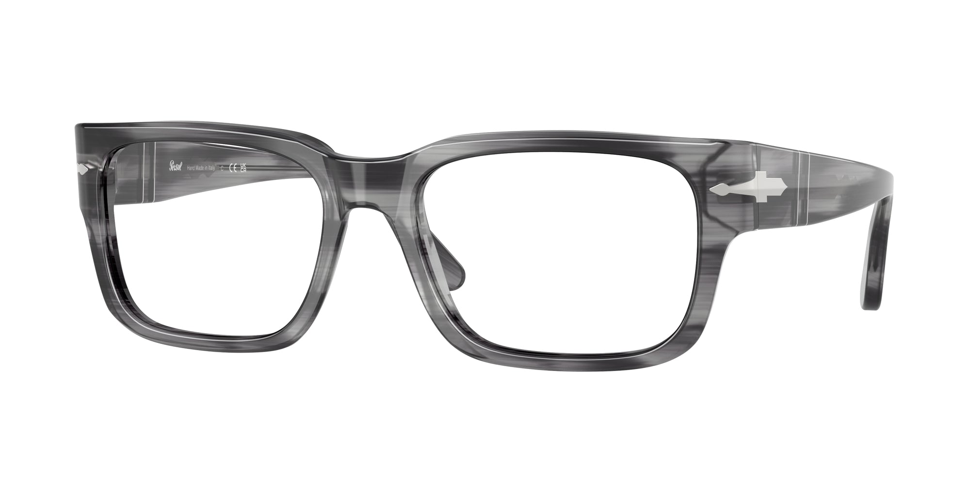 Persol Uomo Persol PO3315V 1192 Montature da vista Acetato Grigio Squadrata Normale Persol Uomo Persol PO3315V 1192 Montature da vista Acetato Grigio Squadrata Normale