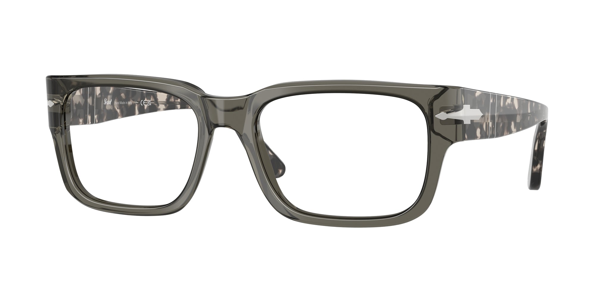 Persol Uomo Persol PO3315V 1219 Montature da vista Acetato Grigio Squadrata Normale Persol Uomo Persol PO3315V 1219 Montature da vista Acetato Grigio Squadrata Normale
