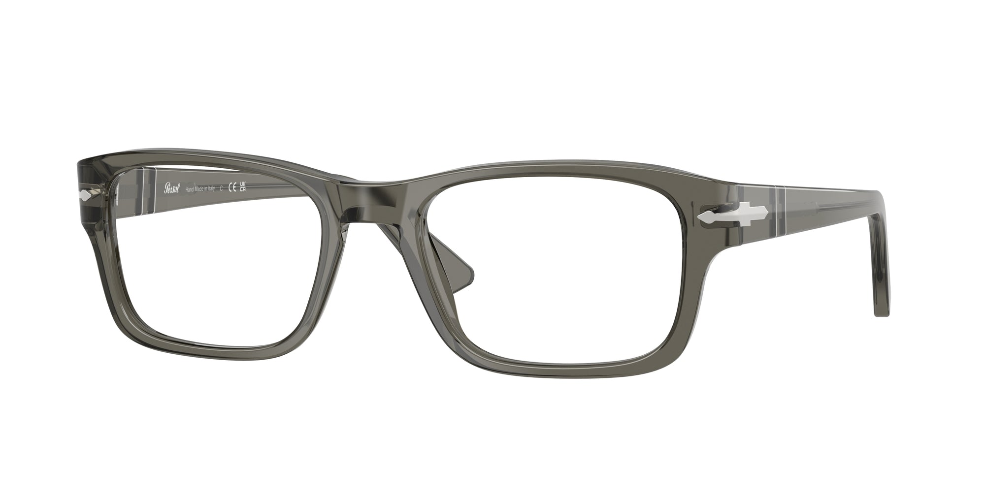 Persol Uomo Persol PO3364V 1103 Montature da vista Acetato Grigio Squadrata Normale