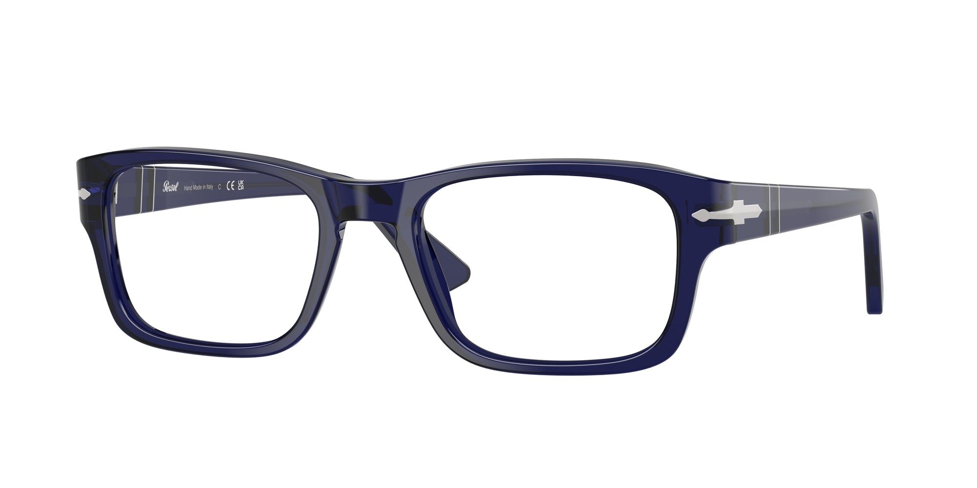 Persol Uomo Persol PO3364V 181 Montature da vista Acetato Blu Squadrata Normale