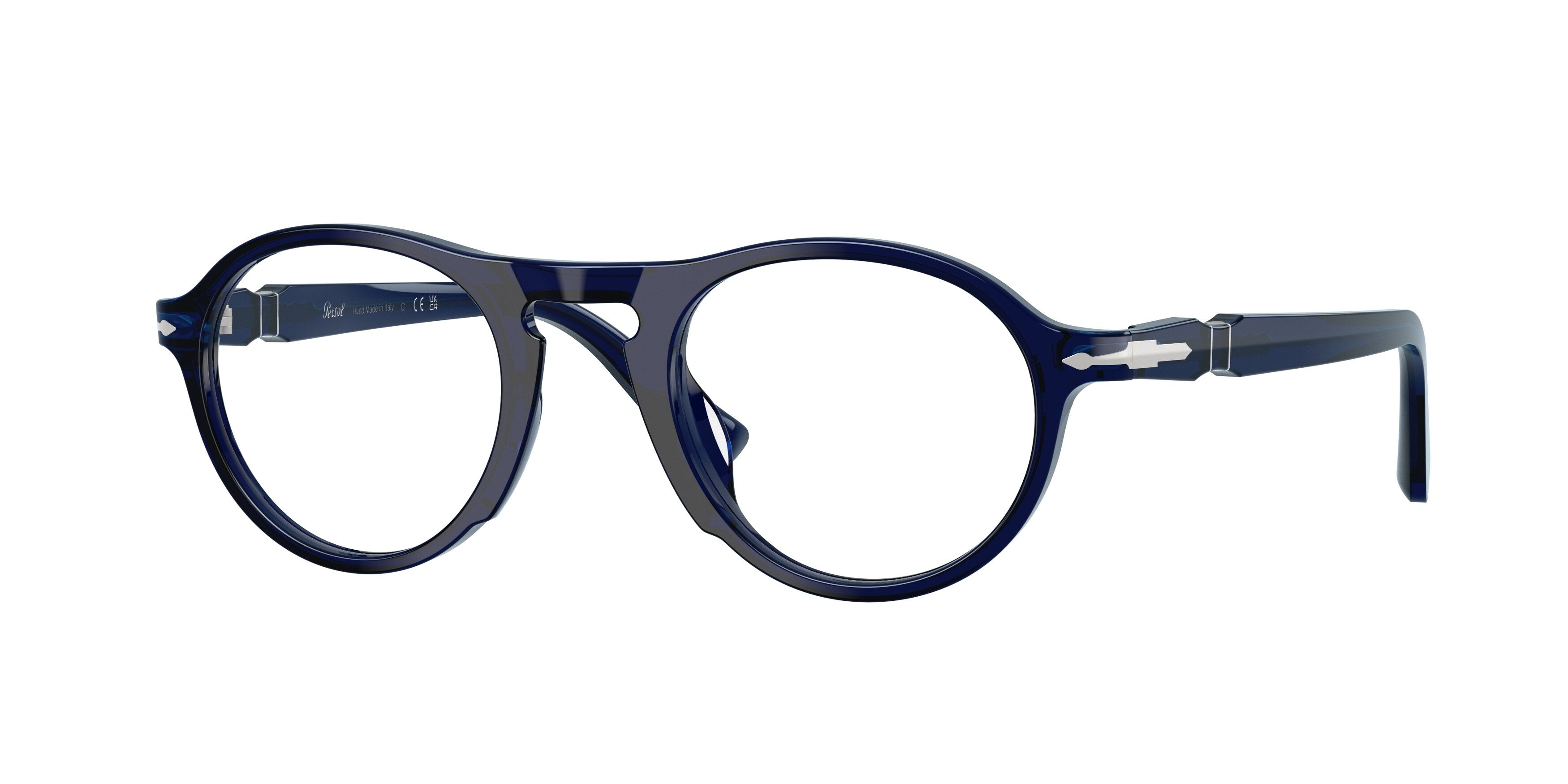 Persol Uomo Persol PO3410V ALBA 181 Montature da vista Acetato Blu Trasparente Pantos Normale Persol Uomo Persol PO3410V ALBA 181 Montature da vista Acetato Blu Trasparente Pantos Normale