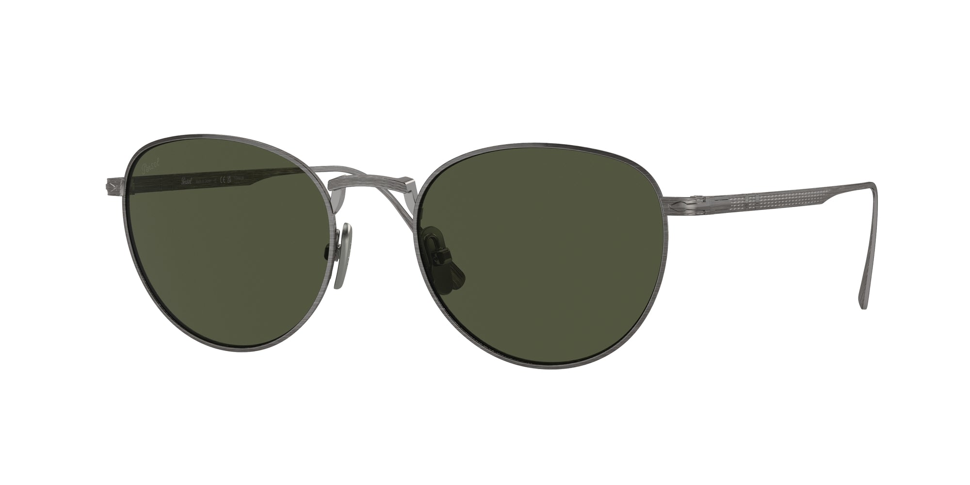 Persol Uomo Persol PO5002ST 800131 Occhiali da sole Titanio Grigio Verde Pantos Normale