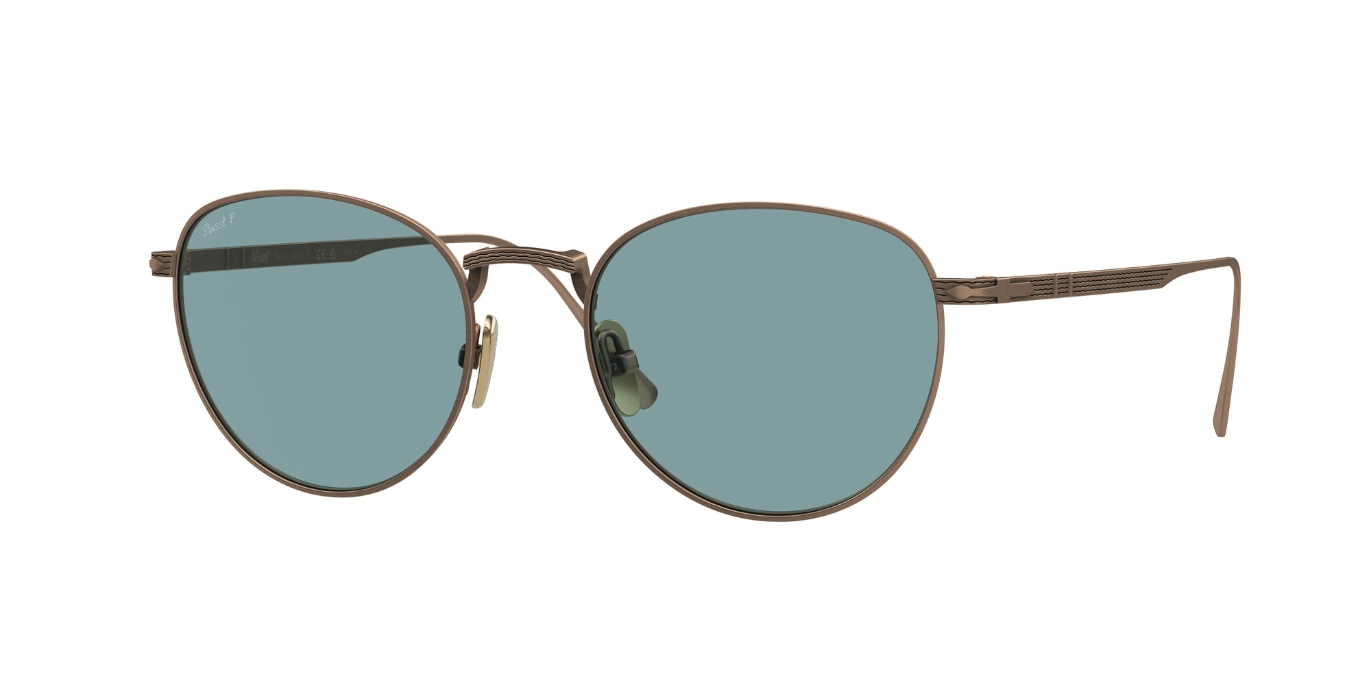 Persol Uomo Persol PO5002ST 8003P1 Occhiali da sole Titanio Marrone Blu Pantos Polarizzata Persol Uomo Persol PO5002ST 8003P1 Occhiali da sole Titanio Marrone Blu Pantos Polarizzata