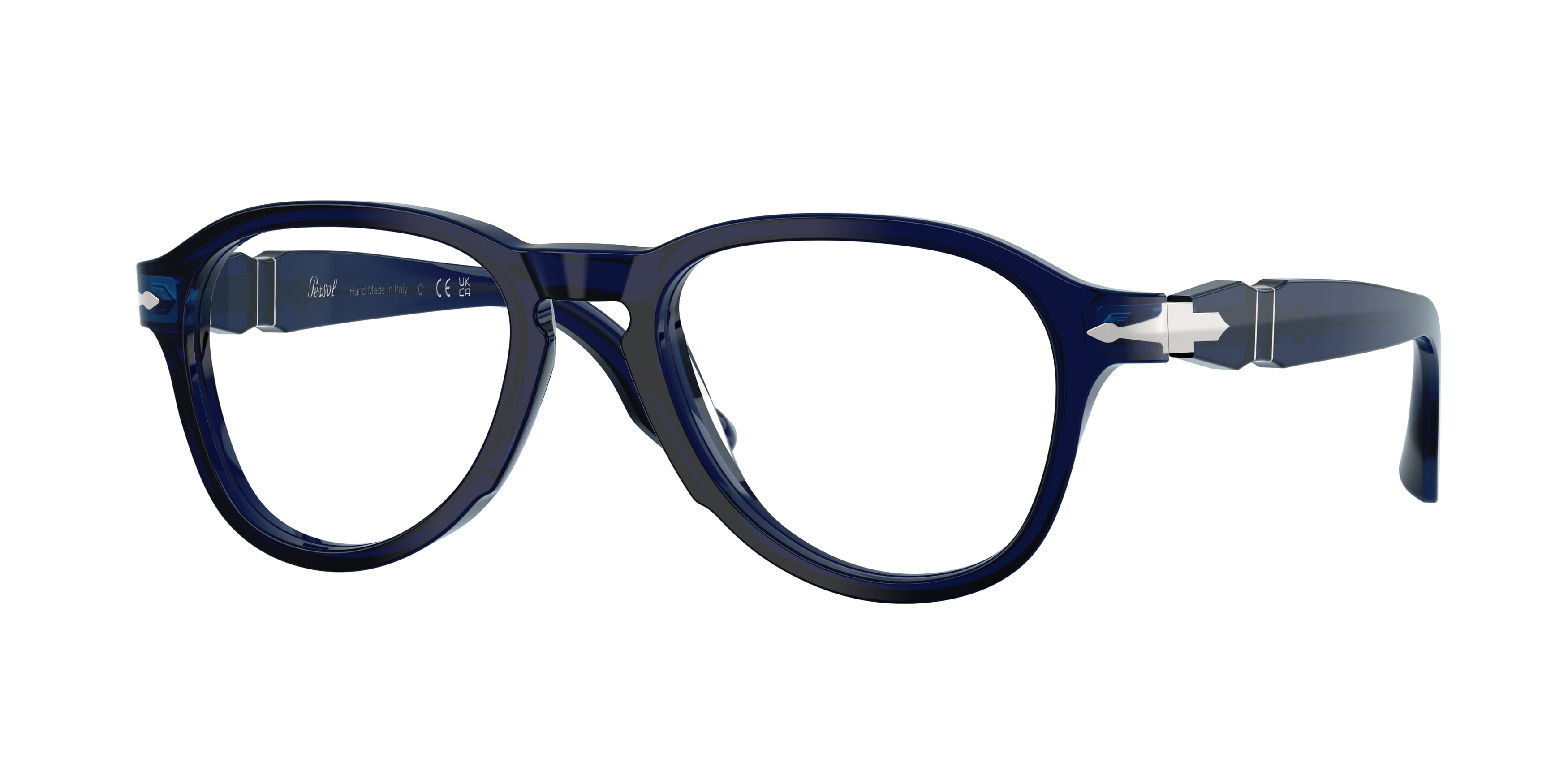 Persol Uomo Persol PO8004V 181 Montature da vista Acetato Blu Trasparente Pilot Normale Persol Uomo Persol PO8004V 181 Montature da vista Acetato Blu Trasparente Pilot Normale