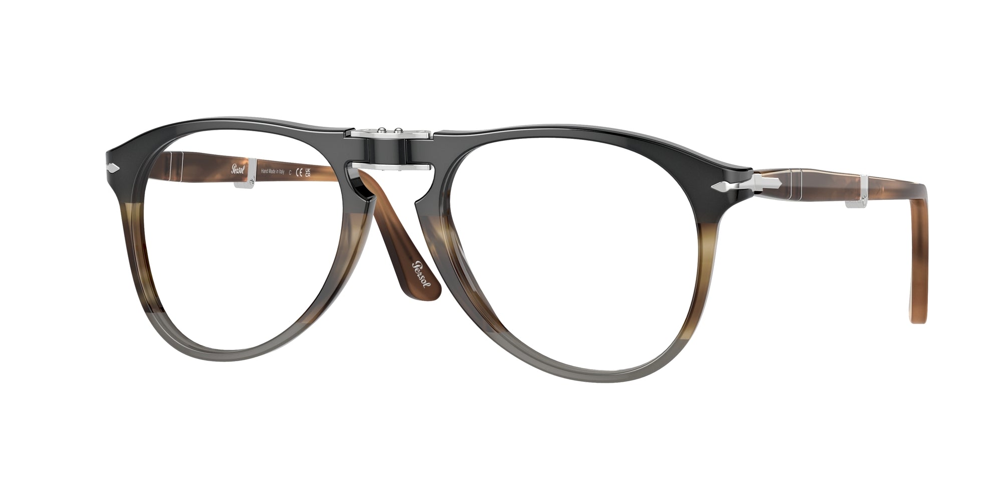 Persol Uomo Persol PO9714VM 1135 Montature da vista Acetato Nero Trasparente Pilot Normale Persol Uomo Persol PO9714VM 1135 Montature da vista Acetato Nero Trasparente Pilot Normale
