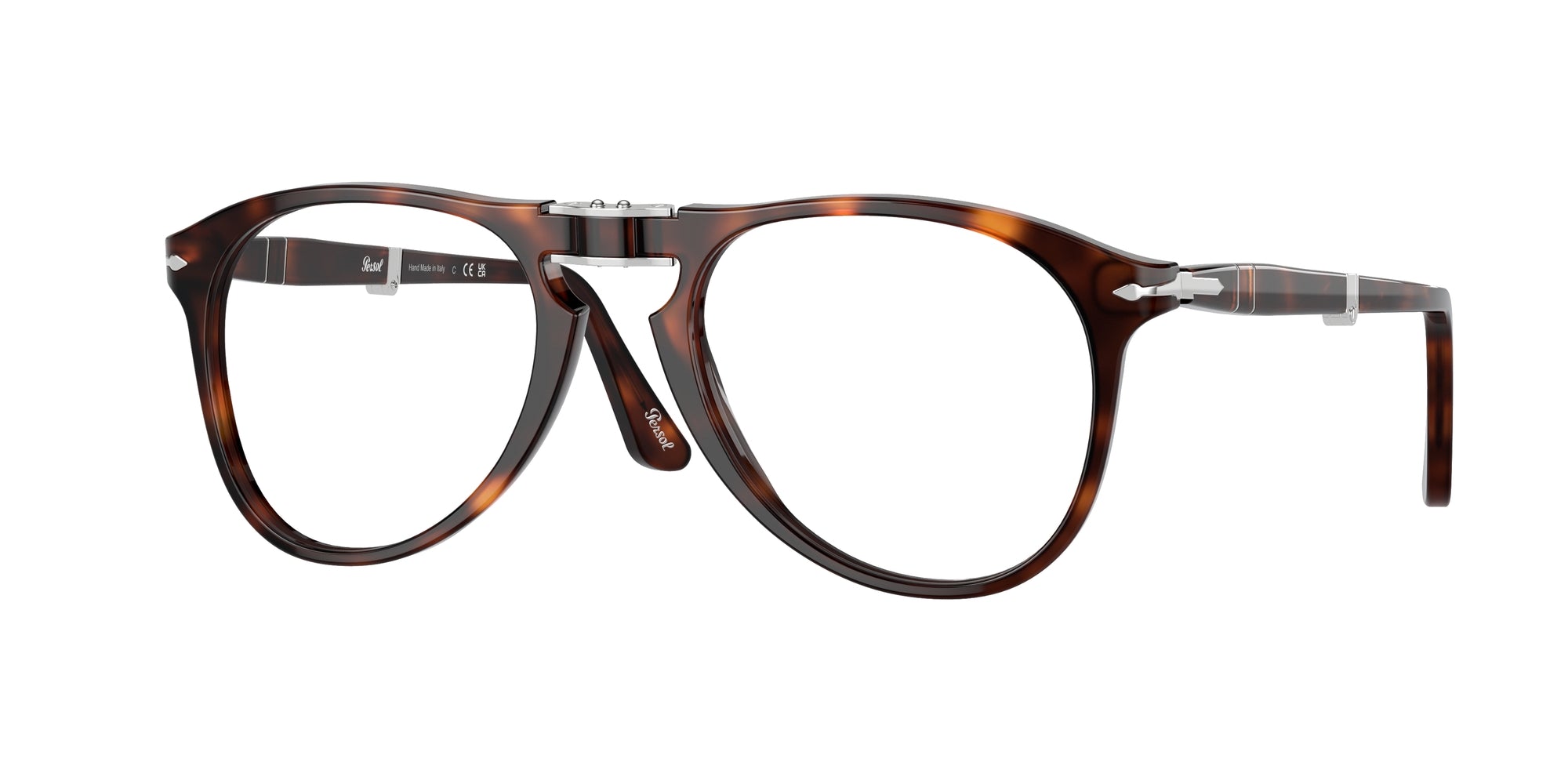 Persol Uomo Persol PO9714VM 24 Montature da vista Acetato Tartaruga Trasparente Pilot Normale