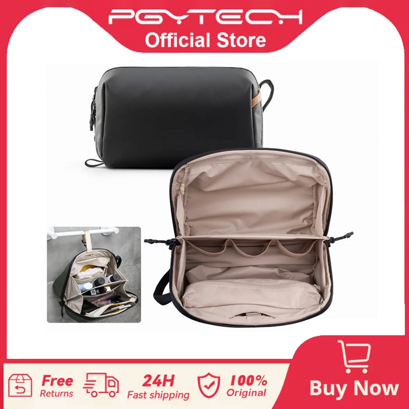 PGYTECH Borsa da toilette sospesa per uomo, kit Dopp impermeabile Borsa da trucco da viaggio Organizzatore per articoli da toeletta e cosmetici