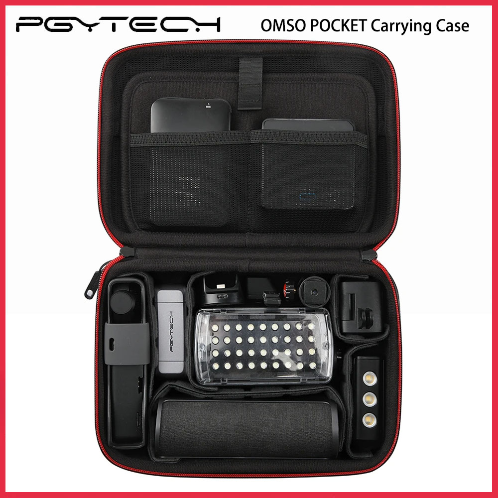 PGYTECH Custodia da trasporto per Action Camera per Gopro /insta360 Borsa da viaggio EVA Box Borsa portatile Xiaomi Omso Pocket/Action 2