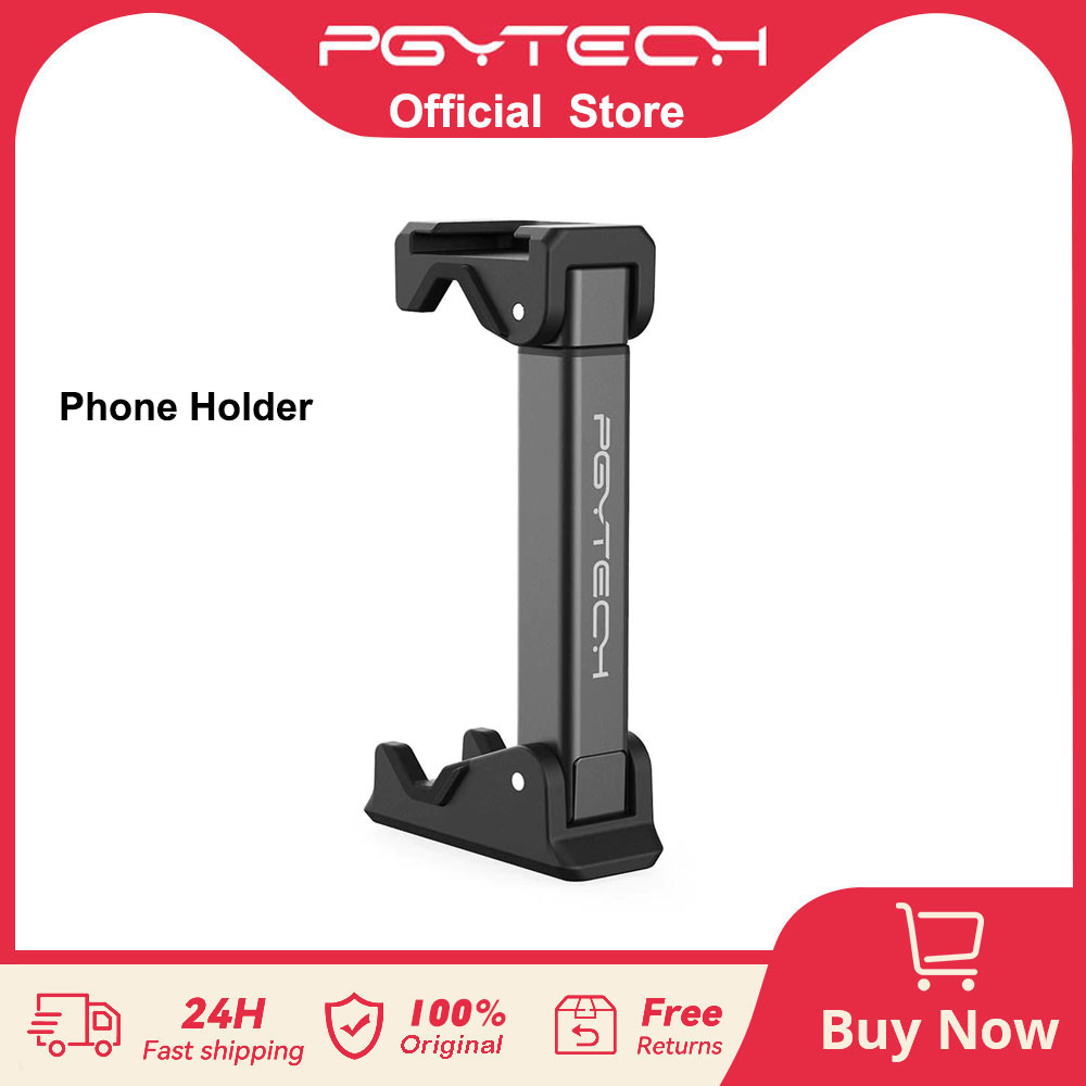 PGYTECH Supporto universale per treppiede per telefono - Monopiede, selfie stick e treppiede con pattino freddo per smartphone da 60 a 90 mm di larghezza