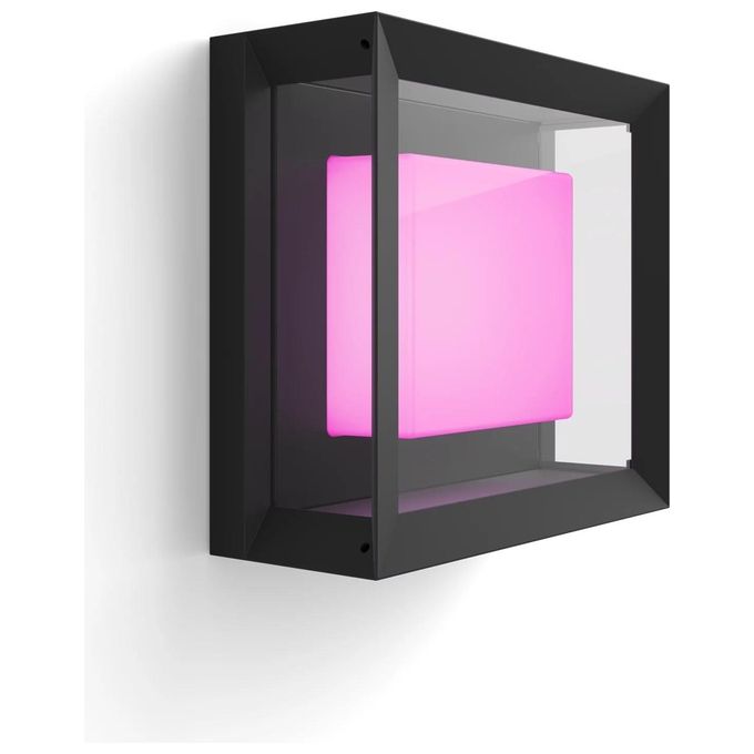 Philips 17438-30-P7 Econic Lampada da parete da esterni intelligente LED dimmerabile cambia colore IP44 1150 lm 24 V colore Nero Philips 17438-30-P7 Econic Lampada da parete da esterni intelligente LED dimmerabile cambia colore IP44 1150 lm 24 V colore Nero