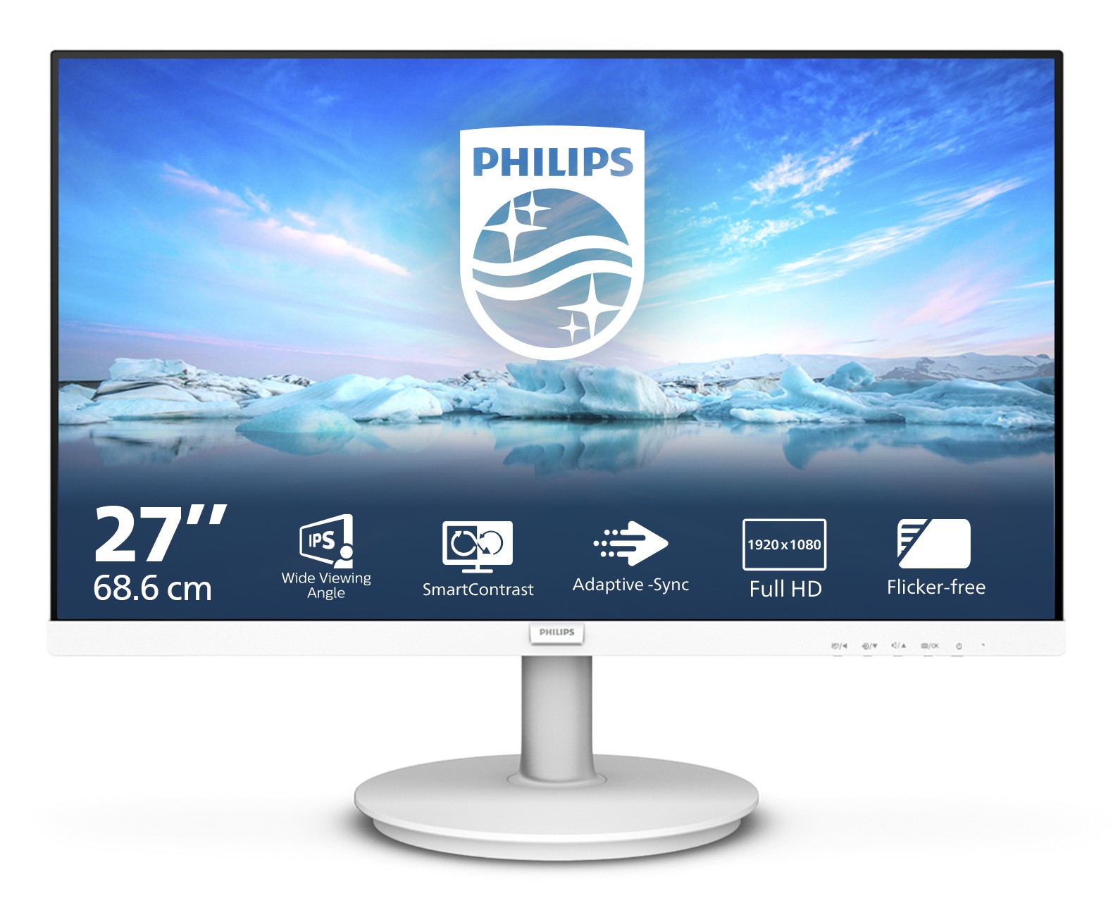 PHILIPS 271V8AW/00 MONITOR, 27 ", Full-HD, 1920 x 1080 Pixel, tempo di risposta 4 ms, refresh rate 76 Hz