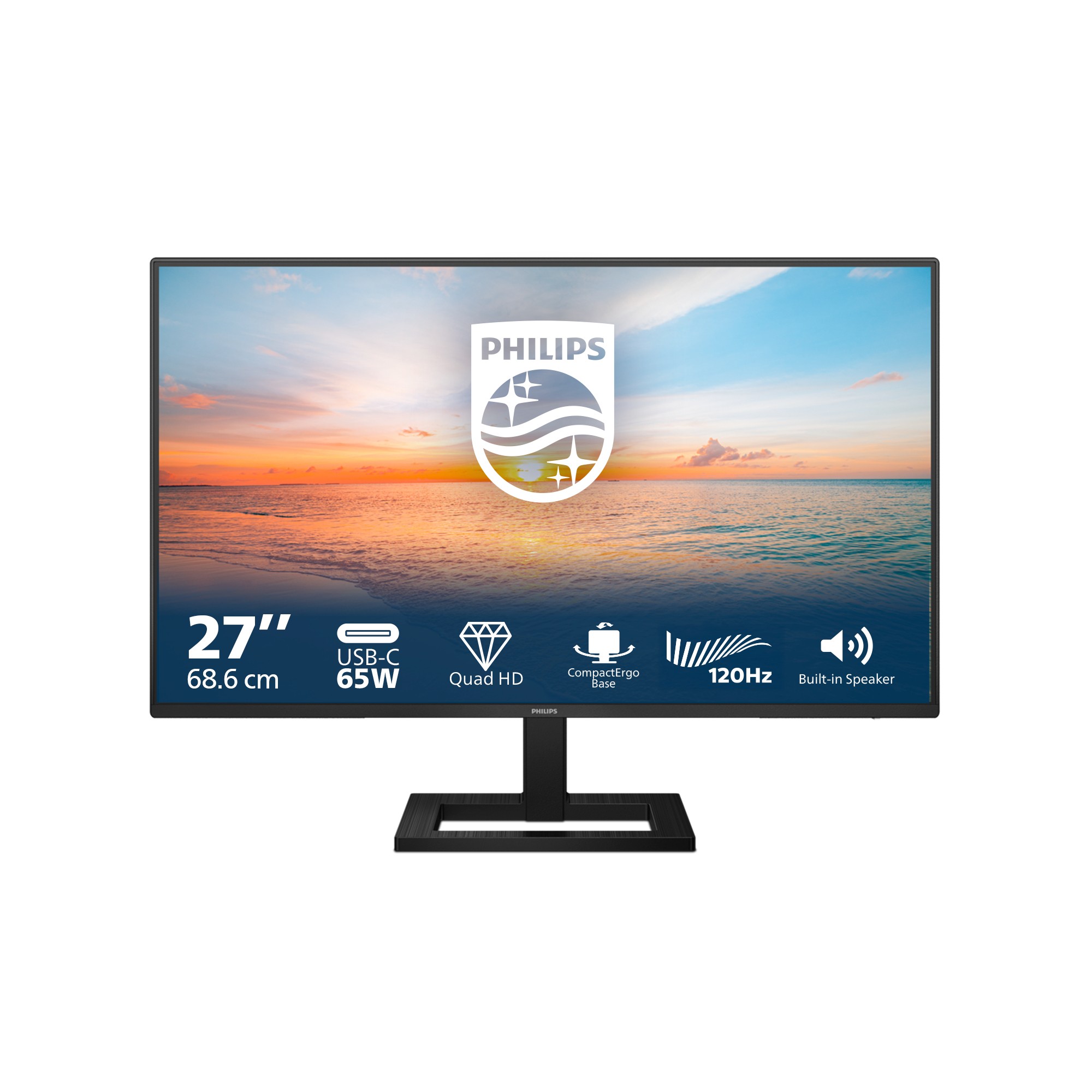 PHILIPS 27E1N1600AE/00 Monitor Gaming, 27 ", 2K UltraWide QHD, 2560 x 1440 Pixel, tempo di risposta 4 ms, refresh rate 100 Hz