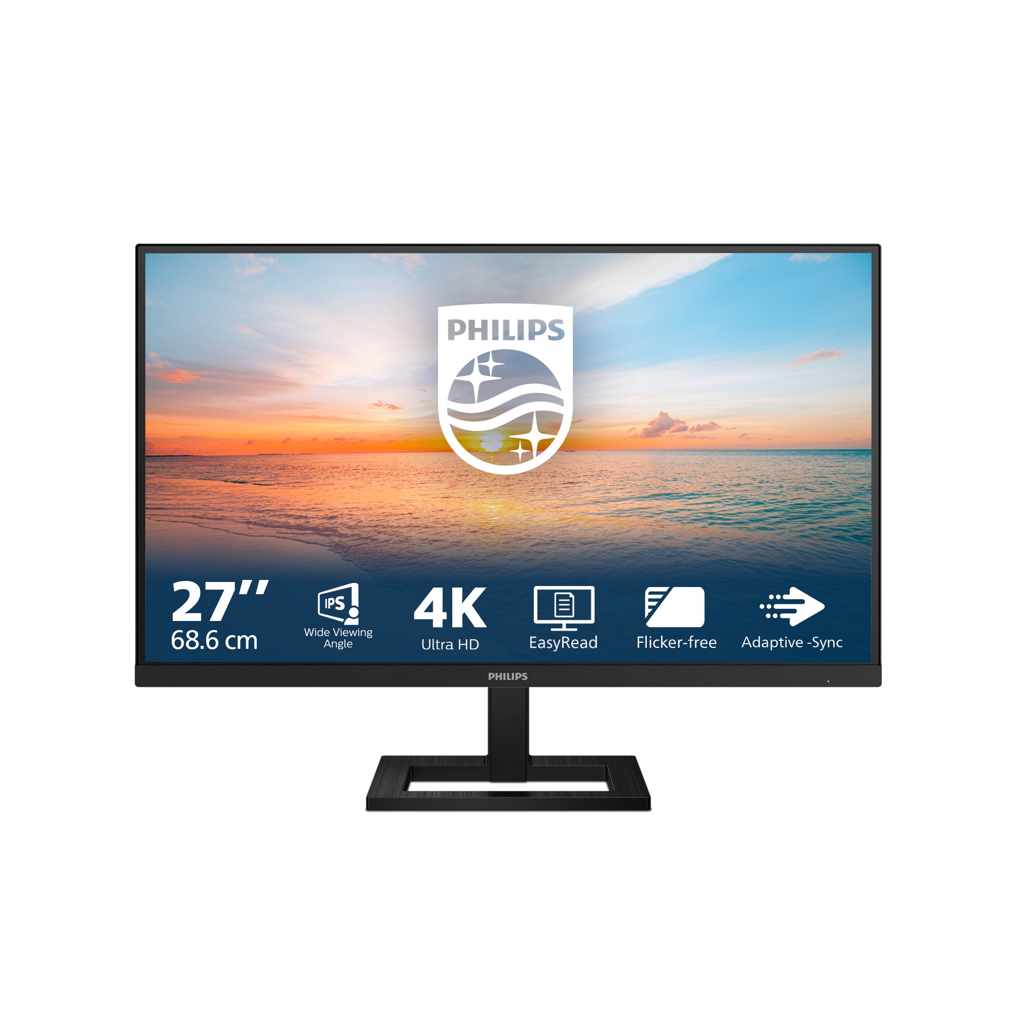 PHILIPS 27E1N1900AE/00 Monitor Curvo, 27 ", UHD 4K, 3840 x 2160 Pixel, tempo di risposta 4 ms, refresh rate 60 Hz