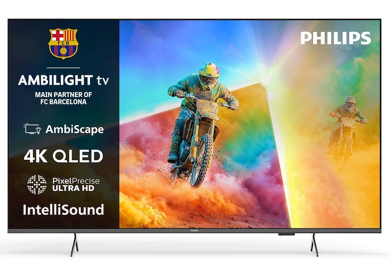 PHILIPS 43PQS8501/12 TV QLED, SMART TV, 43 ", Processore Pixel Precise UHD, Nero, Classe F
