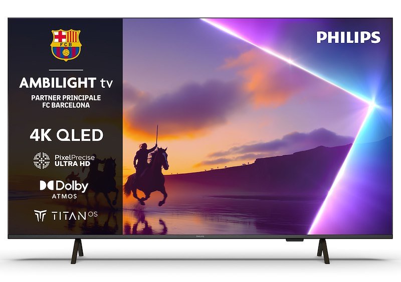 PHILIPS 43PUS8450/12 TV QLED, SMART TV, 43 ", Processore Pixel Precise Ultra HD, Nero, Classe F