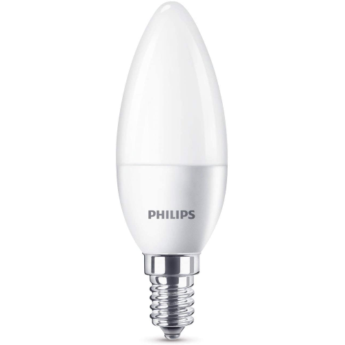 Philips - 929001157430 Lampadina Led Smerigliata A Candela, Plastica, 4w Equivalenti A 25w, E14, Bianco [classe Di Efficienza Energetica A+]