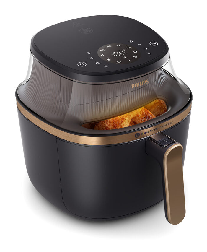 PHILIPS Airfryer Serie 3000 da 6.2L NA332/00 FRIGGITRICE AD ARIA, capacità 6,2 l, Max potenza 1700 W, Nero